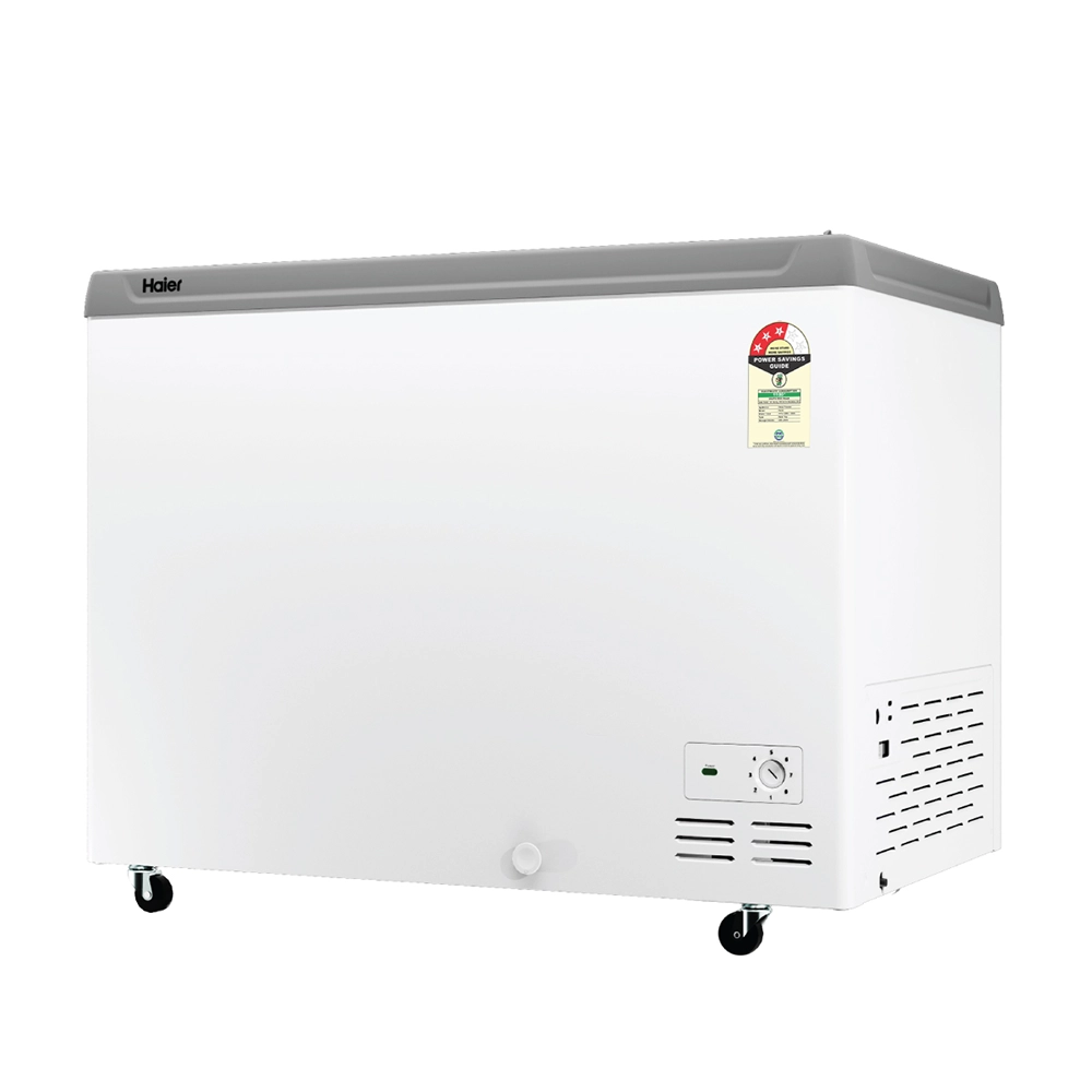 Haier 325L Glass Top Deep Freezer With LED| 2026 STAR Rating (White)